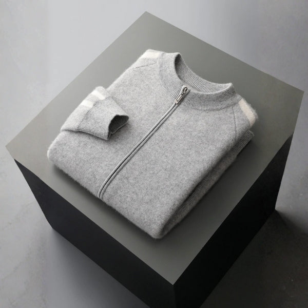 The Stockholm Wool Track Zip Knit