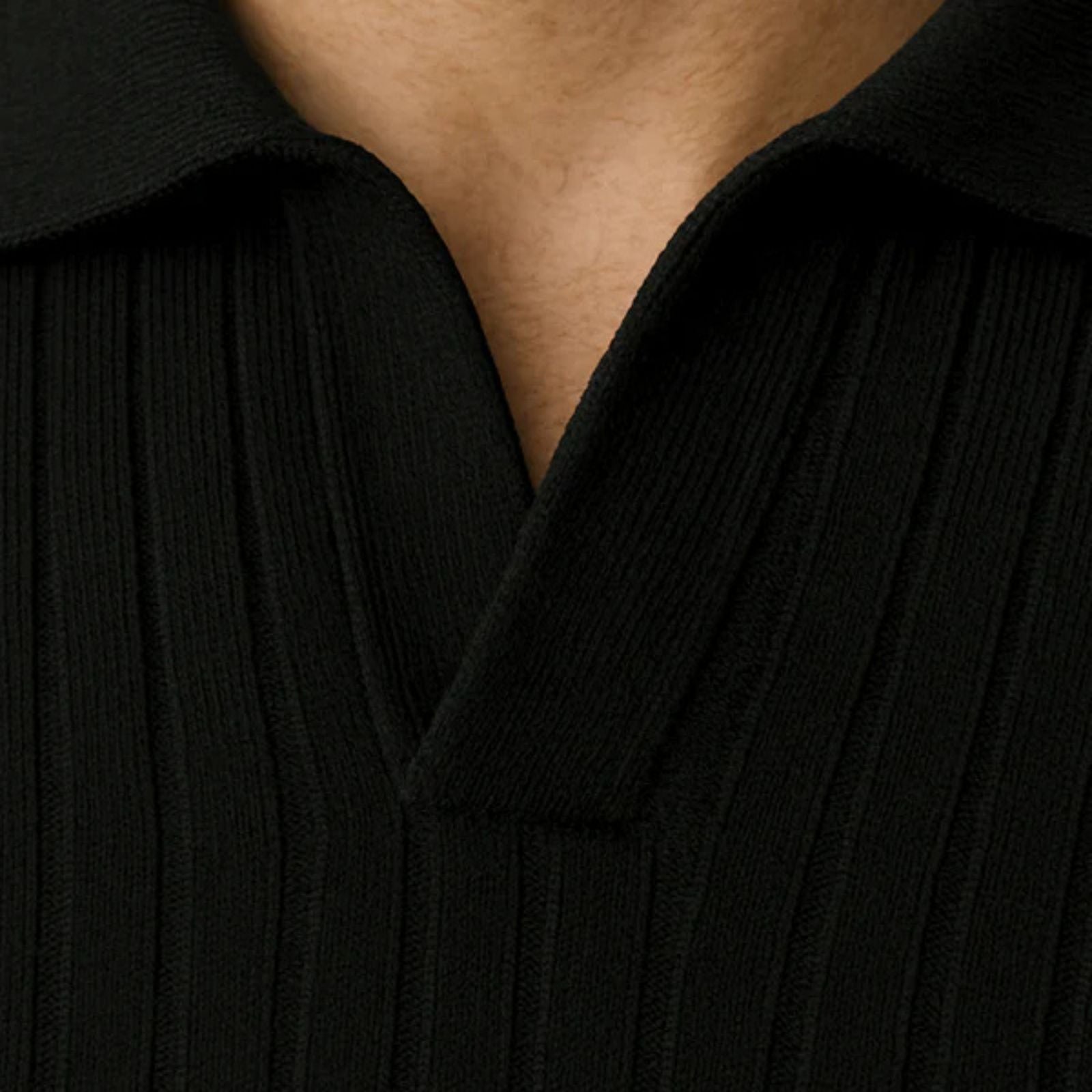 The Stockholm Ribbed Knit Polo