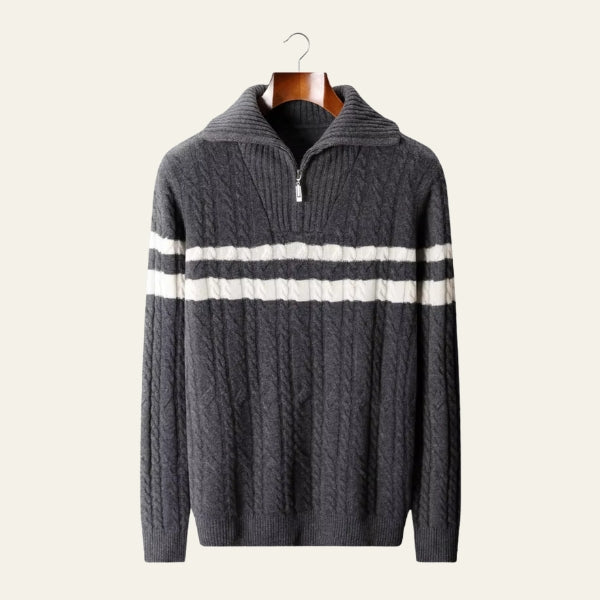 The Cortina Merino Wool Quarter Zip Sweater