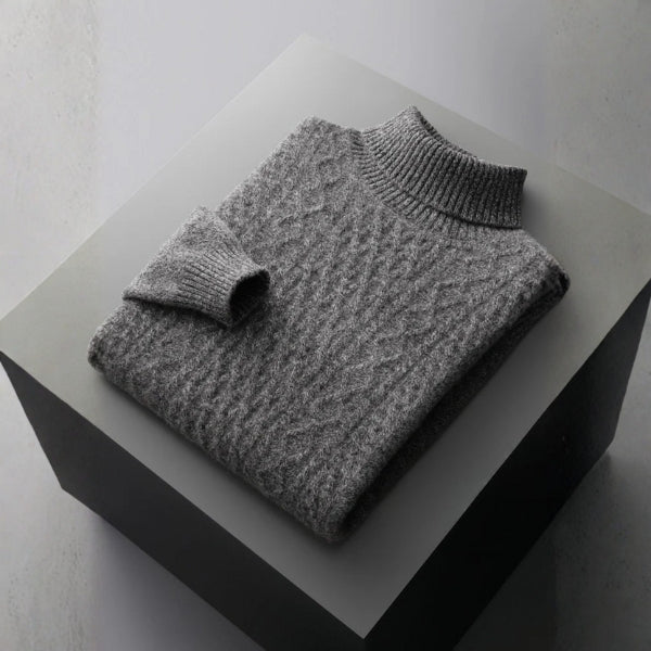 The St. Moritz Merino Wool Cable Turtleneck