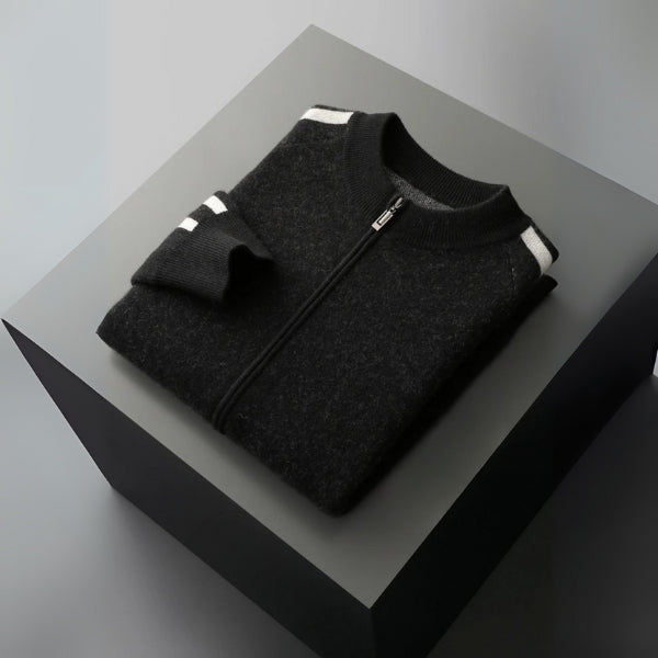 The Stockholm Wool Track Zip Knit