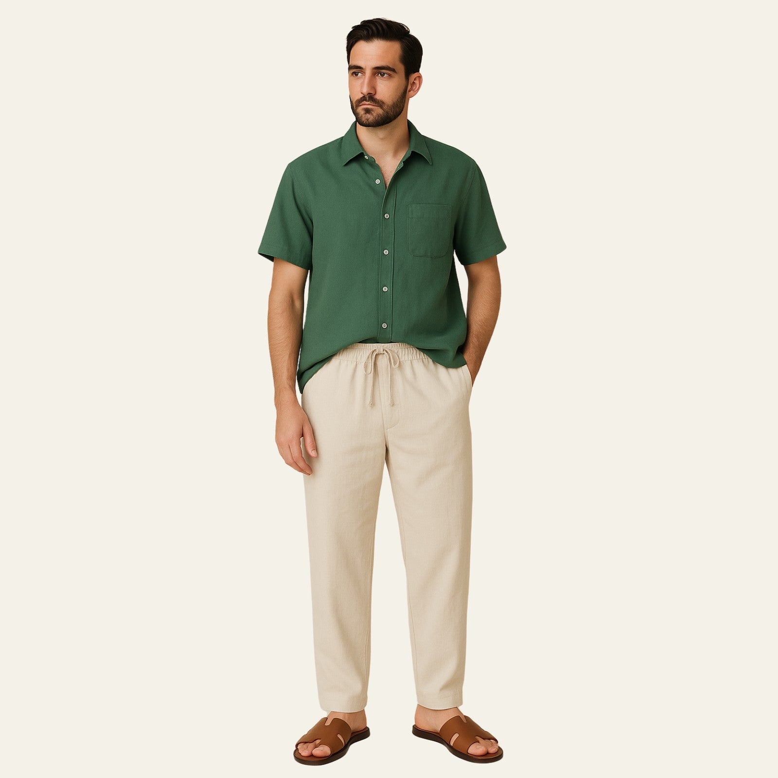 The Marais Linen Tailored Pantalon Ensemble
