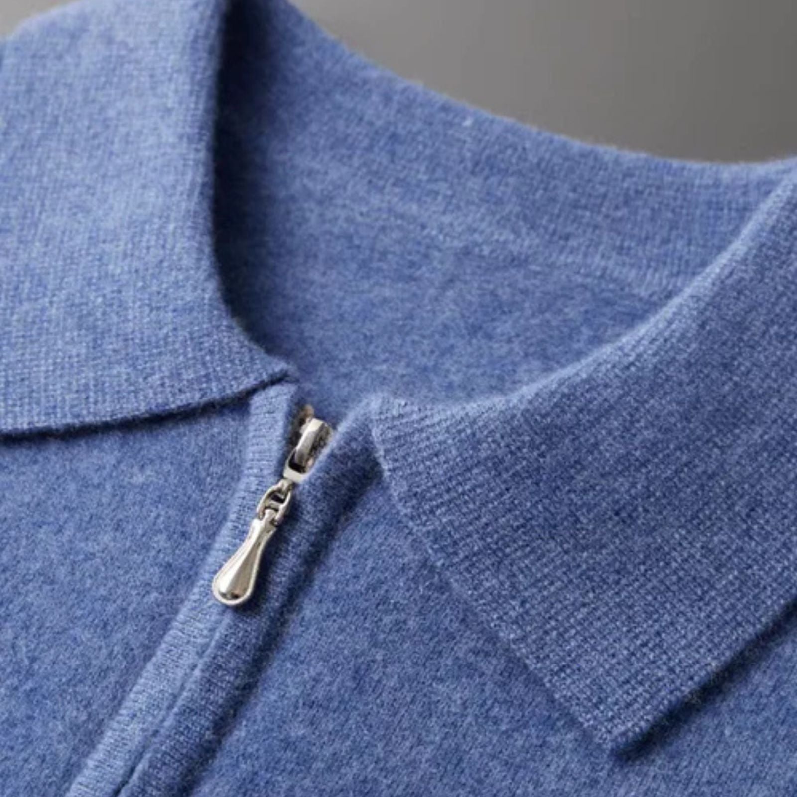 The Como Merino Wool Quarter Zip Polo