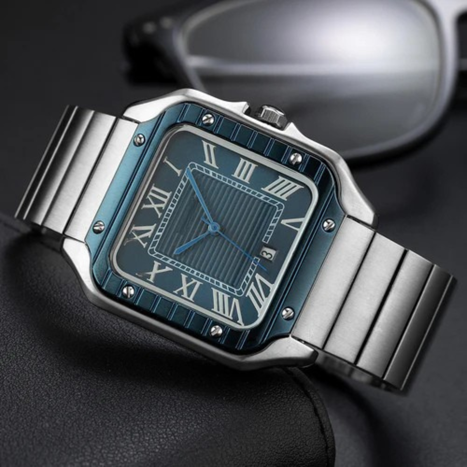 The Valencia Stainless Steel Square Watch