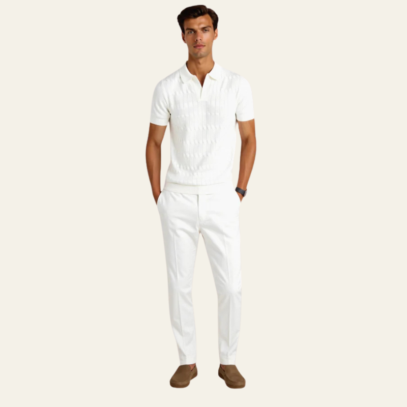 The Amalfi Textured Knit Polo