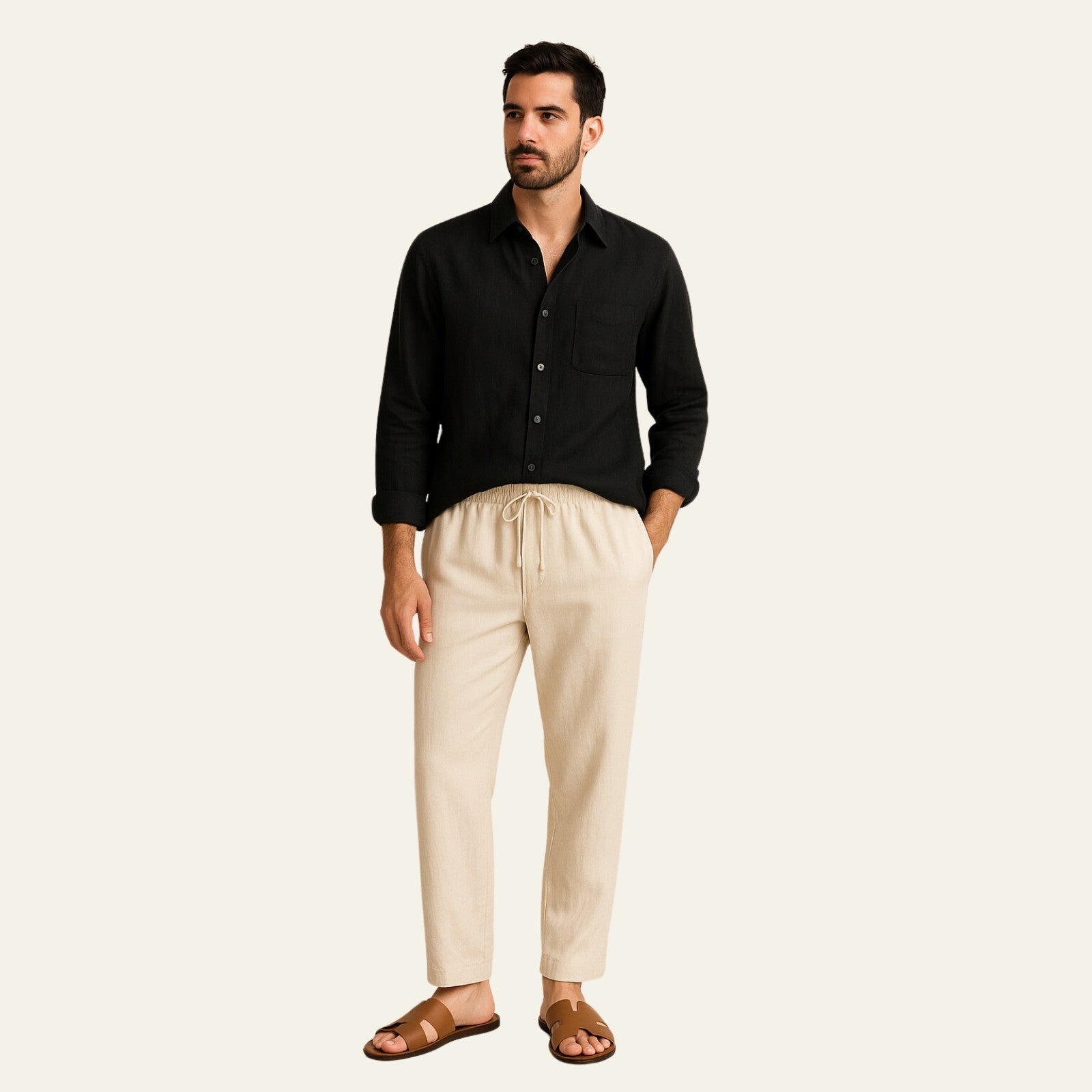 The Marrakech Linen Tailored Trousers Set