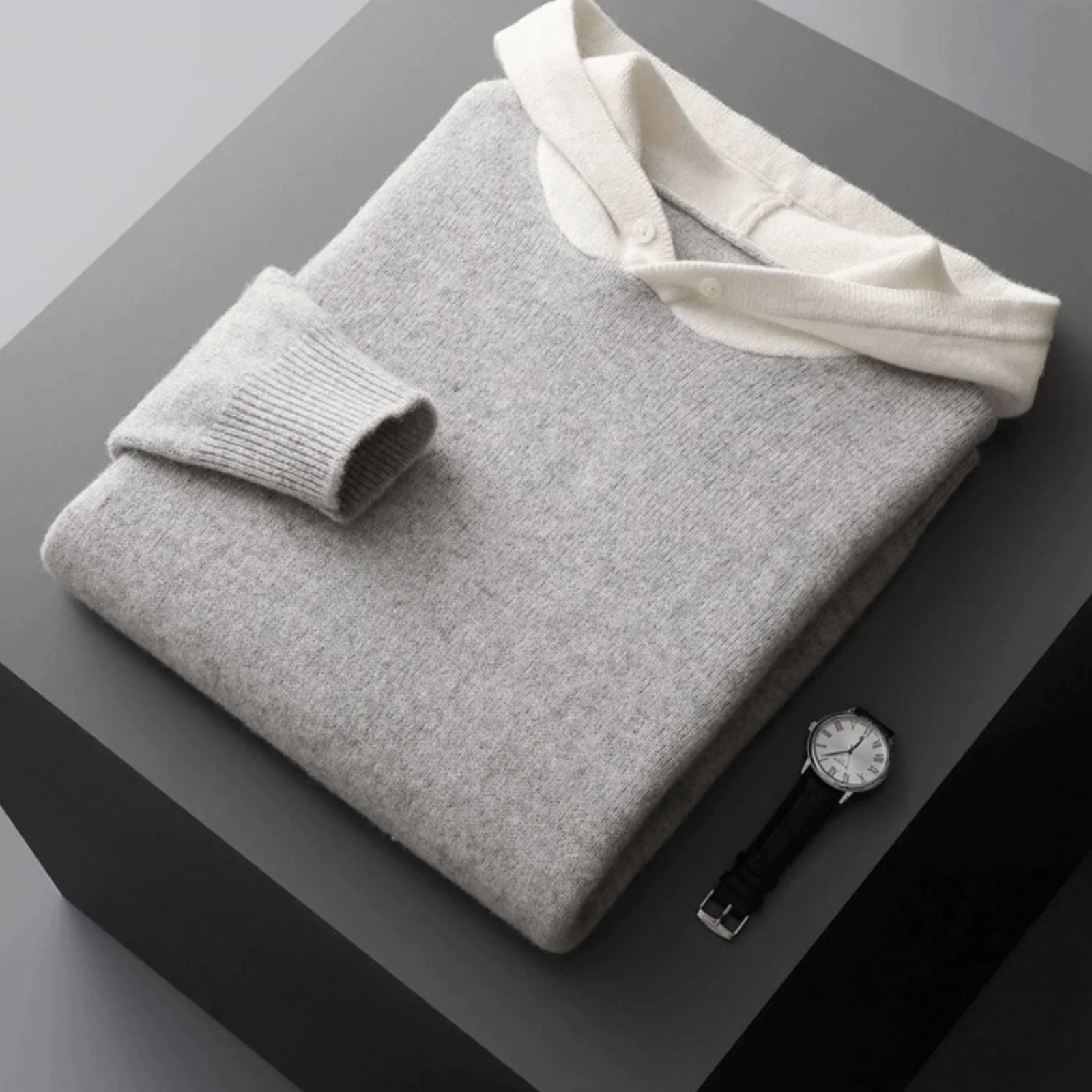 The Davos Merino Wool Pullover Hoodie