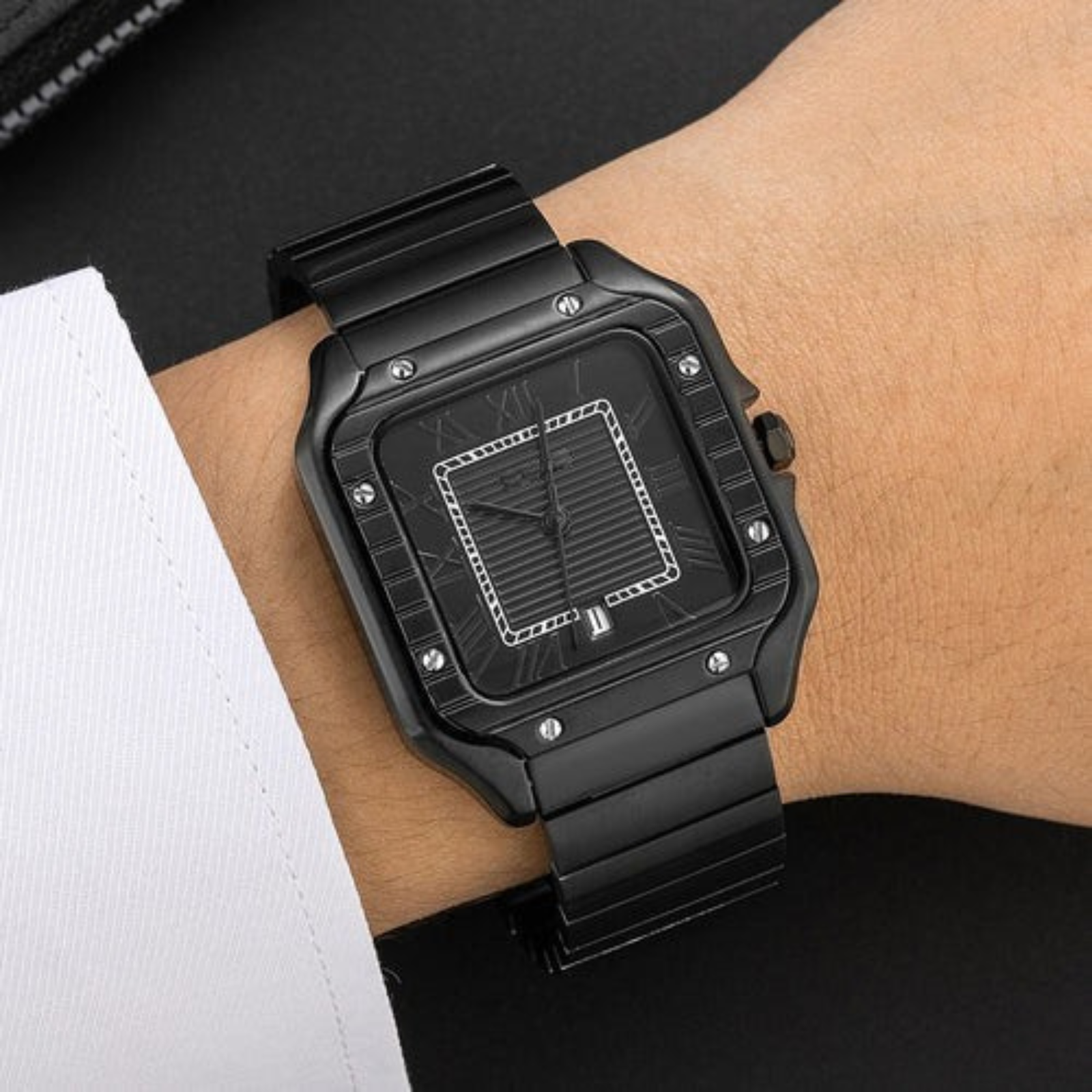 The Valencia Stainless Steel Square Watch