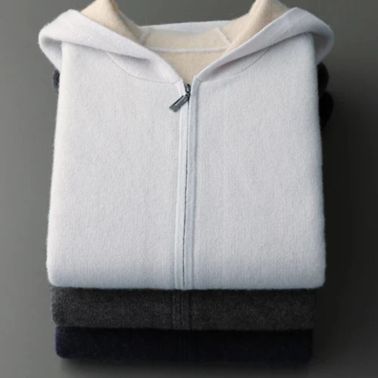 The Lucerne Cashmere Refined Zip Hoodie