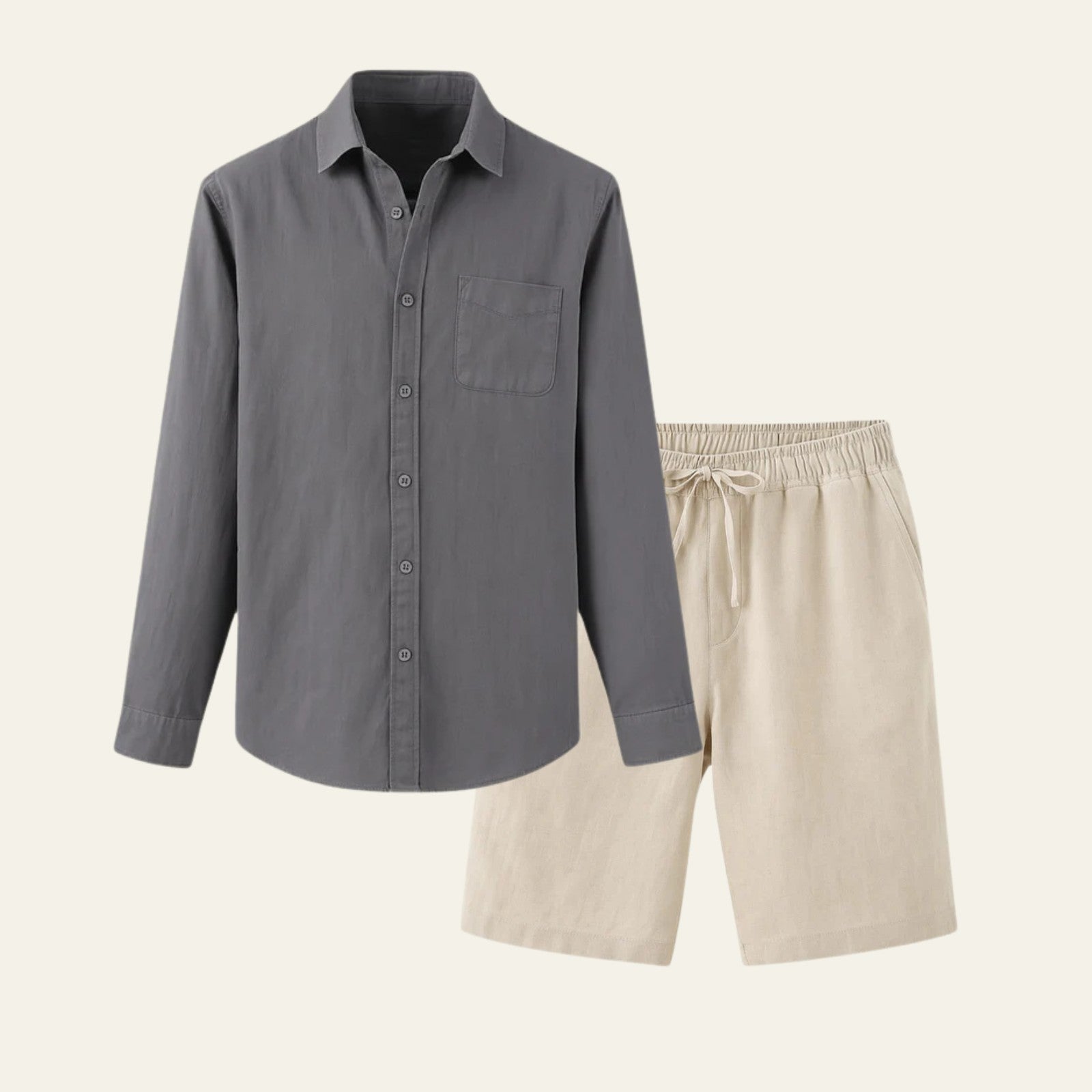 The Positano Linen Premium Shorts Set