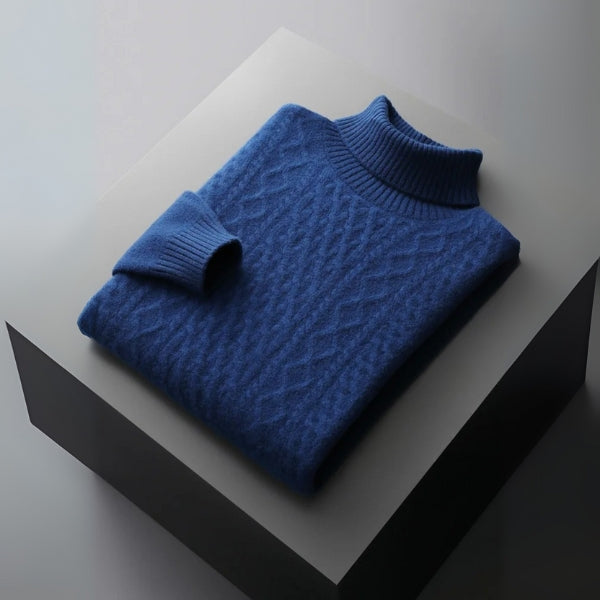 The St. Moritz Merino Wool Cable Turtleneck