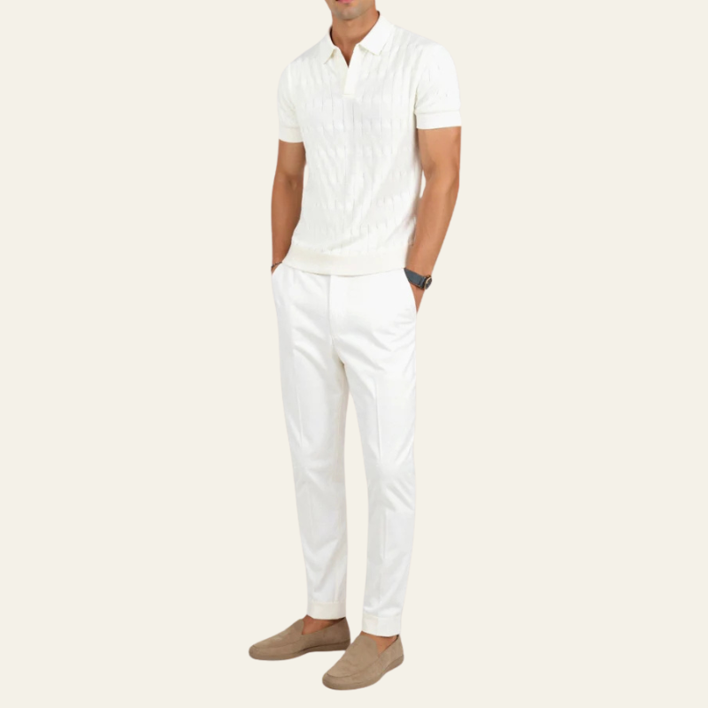 The Amalfi Textured Knit Polo