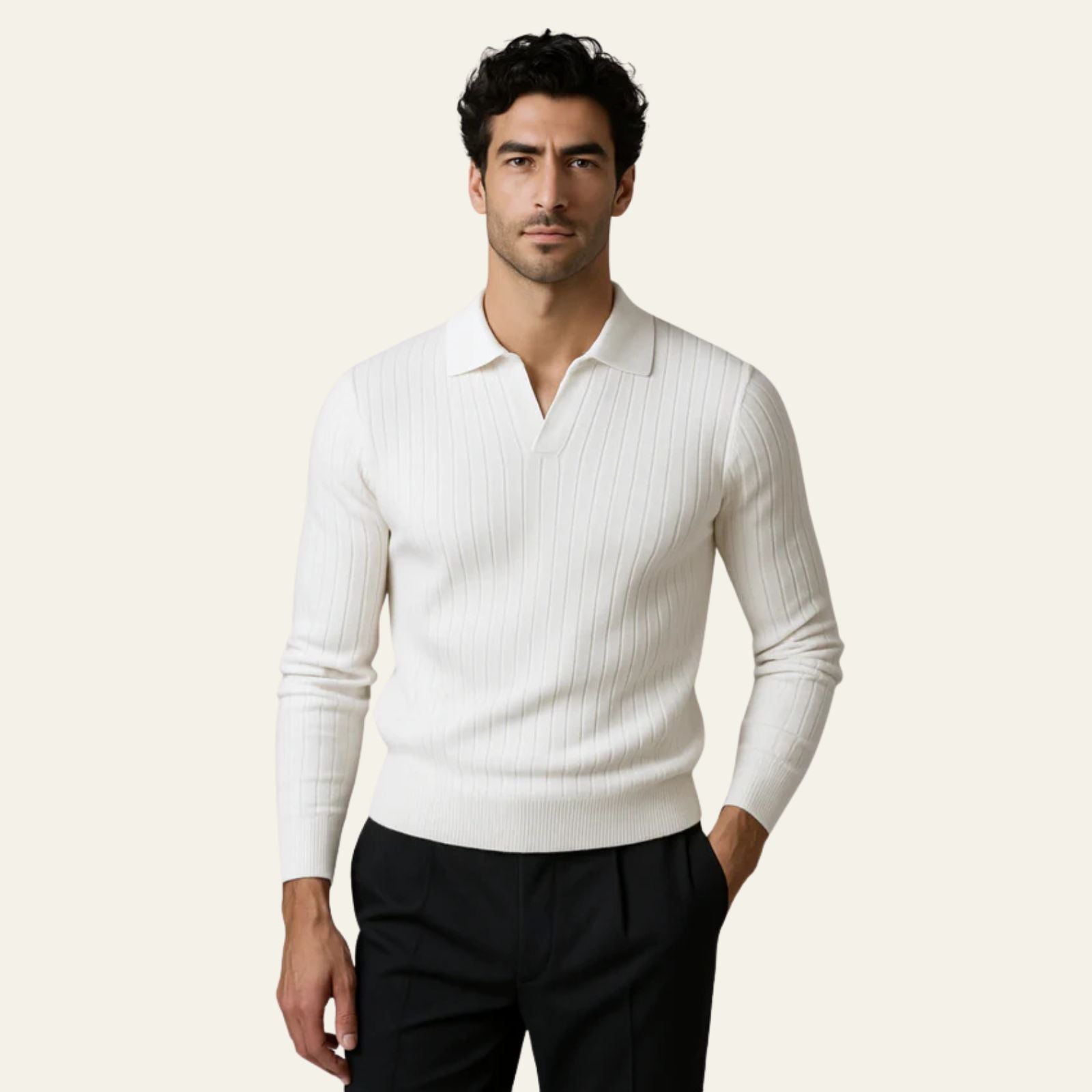 The Stockholm Ribbed Knit Polo
