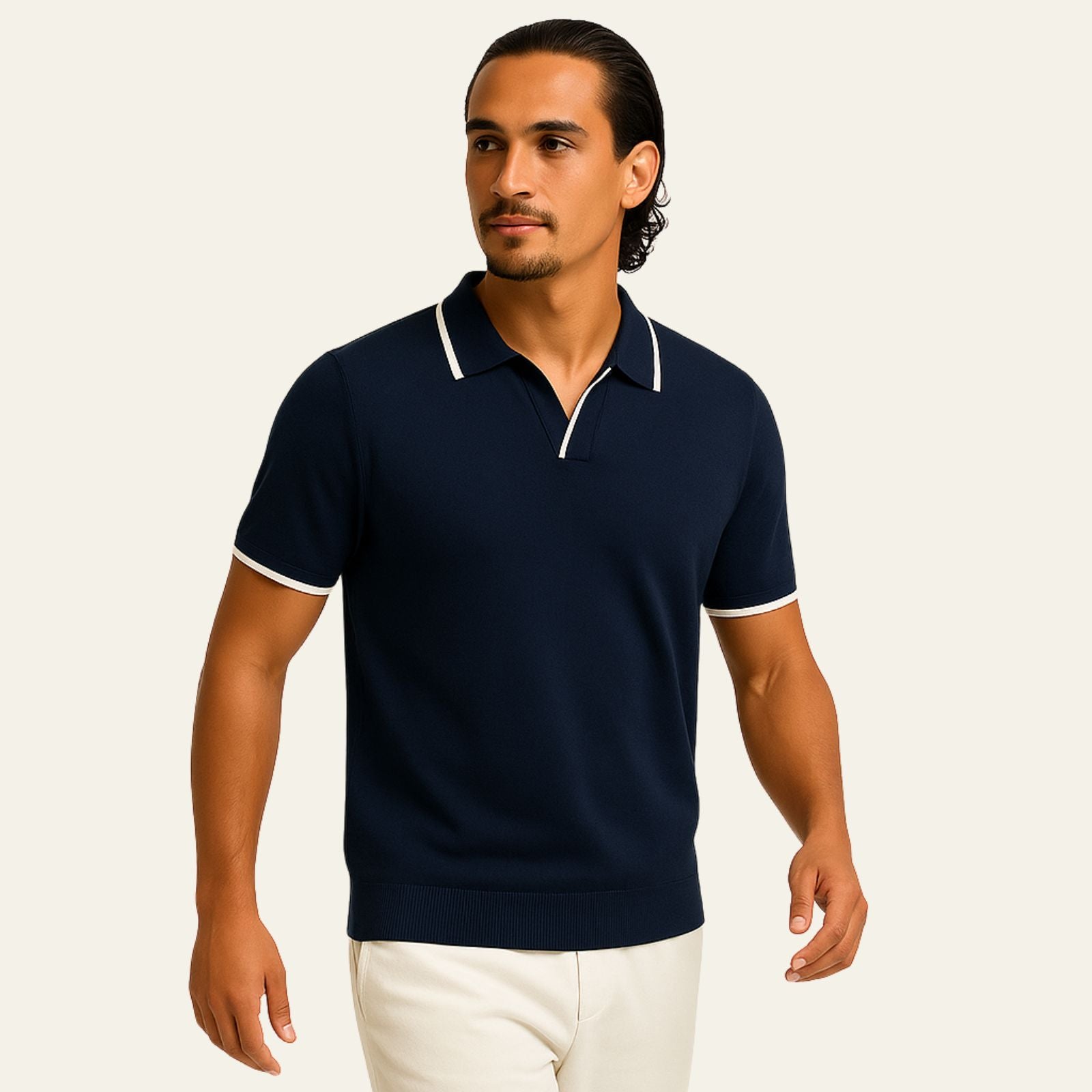 The Riviera Edge Knit Polo