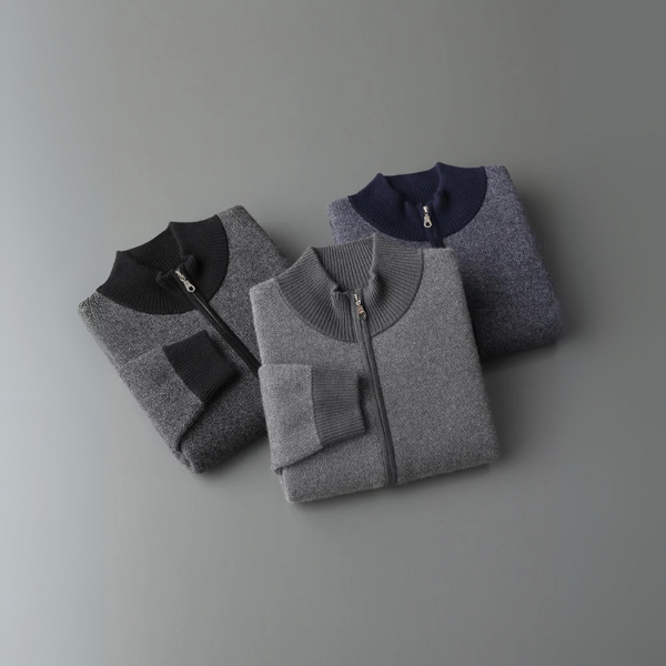 The Geneva Cashmere Zip Knit
