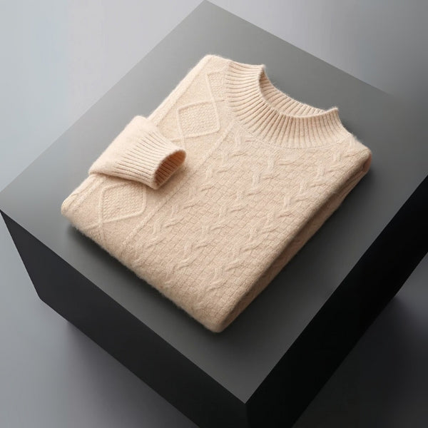 The Amalfi Merino Wool Cable Crew
