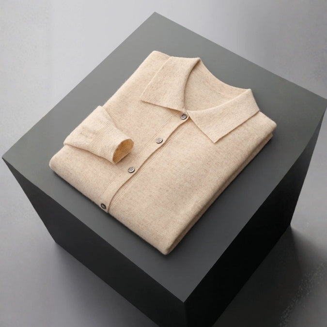 The Sorrento Merino Wool Polo Cardigan