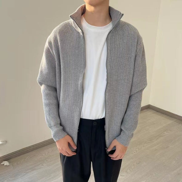 The Novara Ribbed Zip Sweater