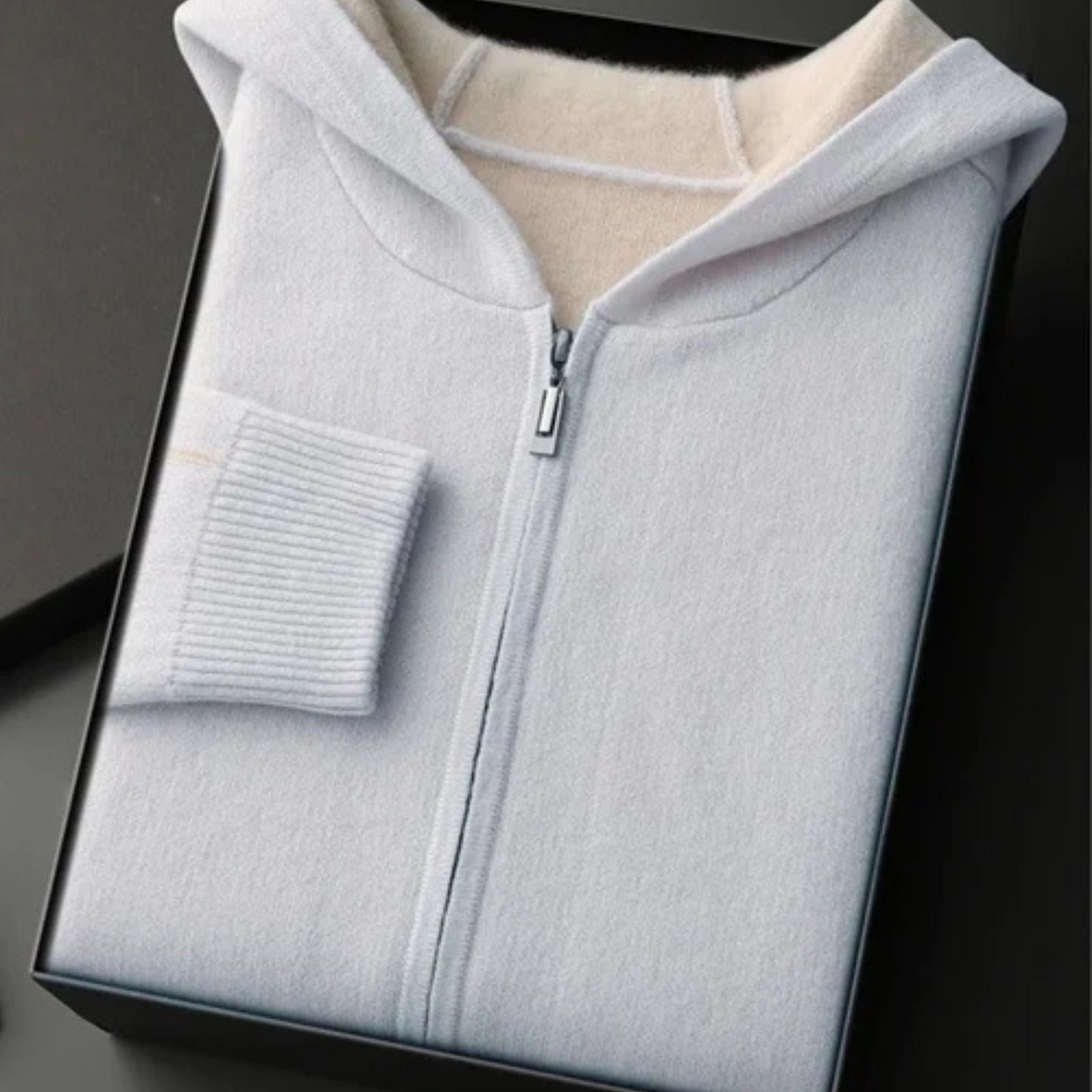 The Lucerne Cashmere Refined Zip Hoodie