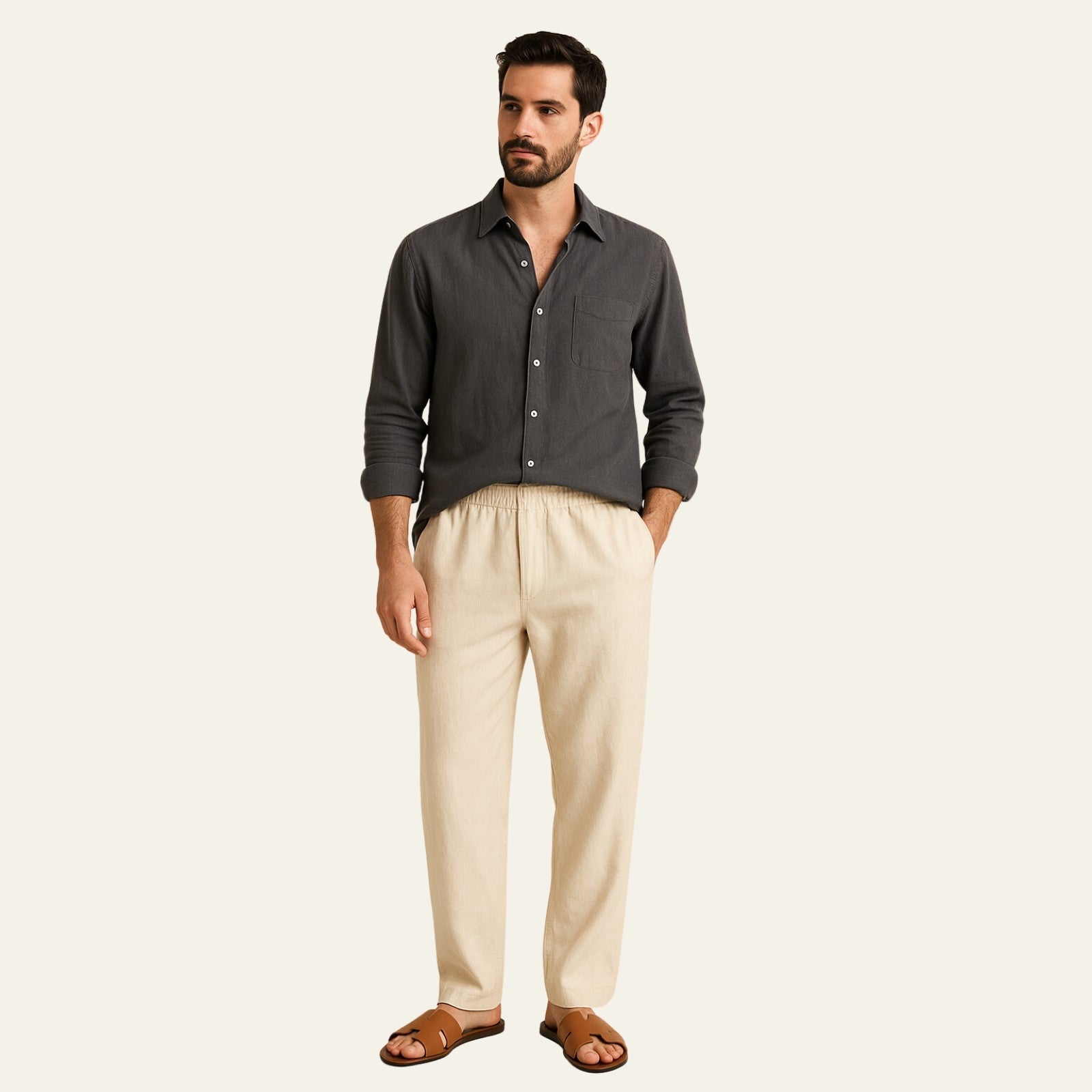 The Marrakech Linen Tailored Trousers Set