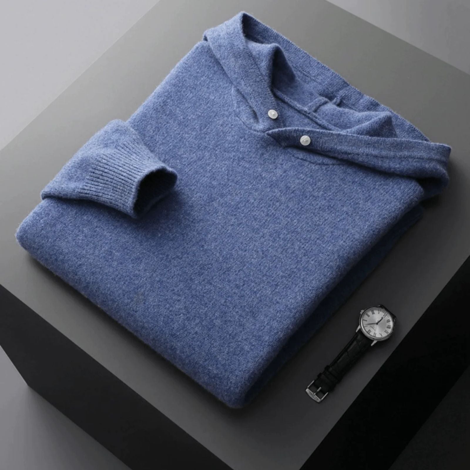 The Davos Merino Wool Pullover Hoodie