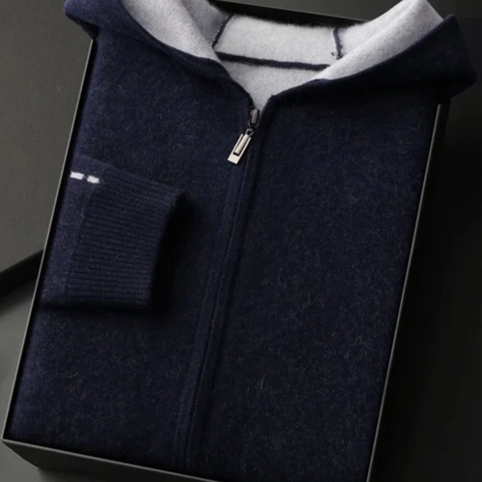 The Lucerne Cashmere Refined Zip Hoodie