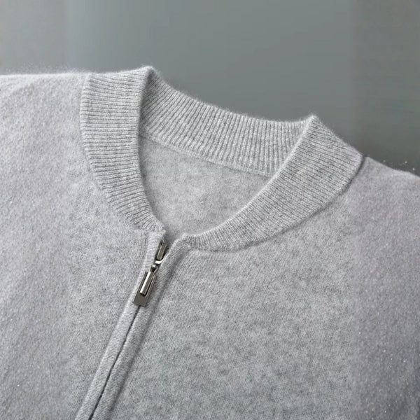 The Geneva Cashmere Zip Knit