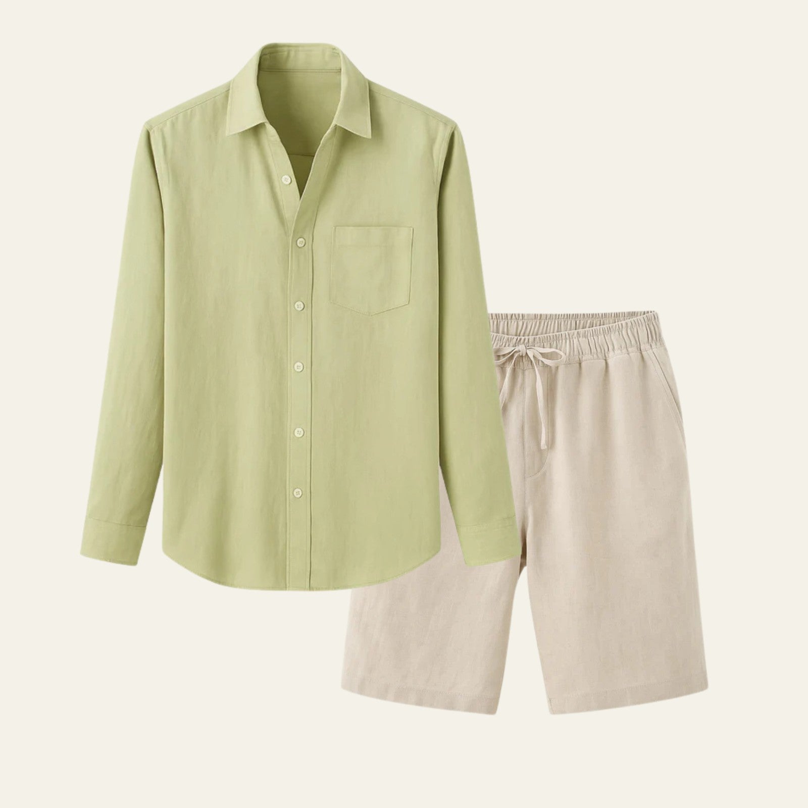 The Positano Linen Premium Shorts Set