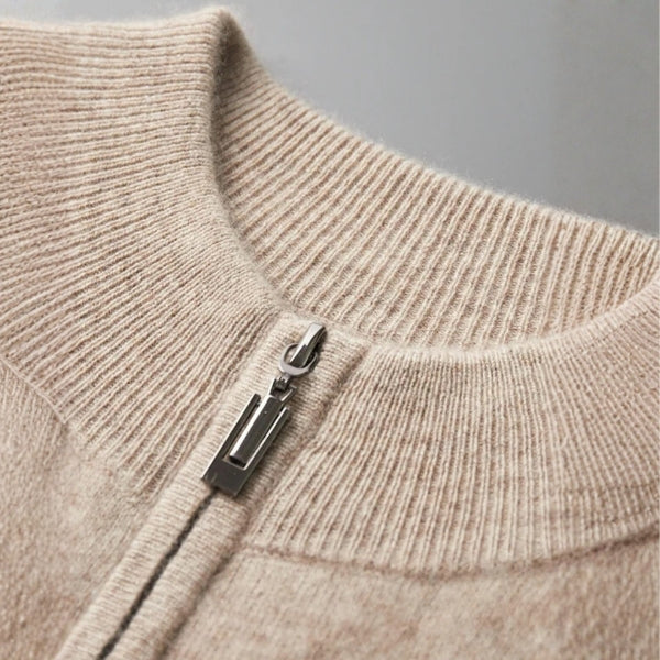 The Geneva Cashmere Zip Knit
