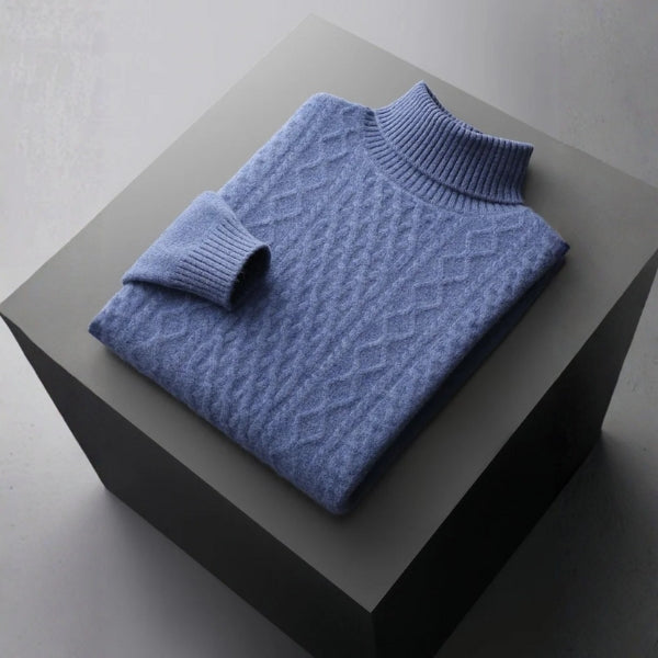 The St. Moritz Merino Wool Cable Turtleneck