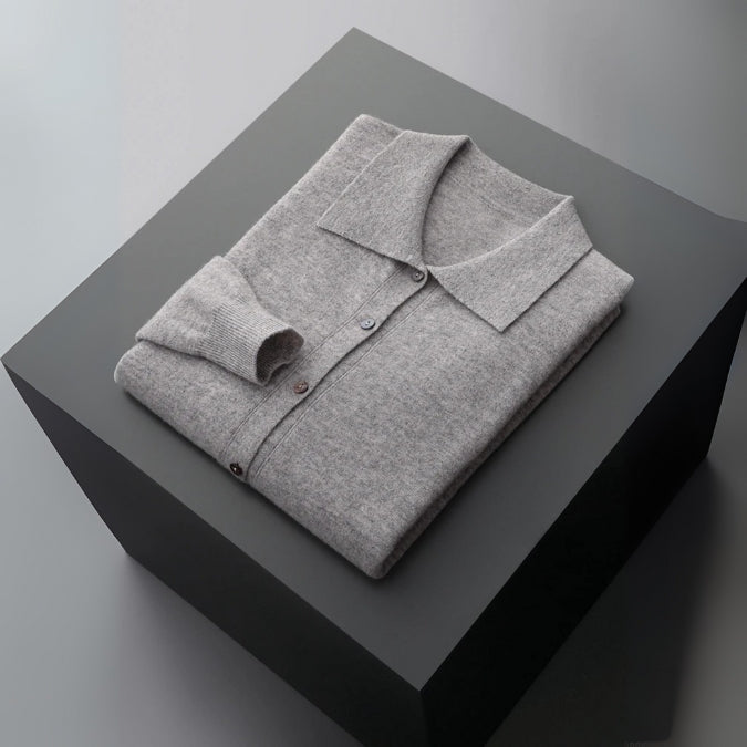 The Sorrento Merino Wool Polo Cardigan