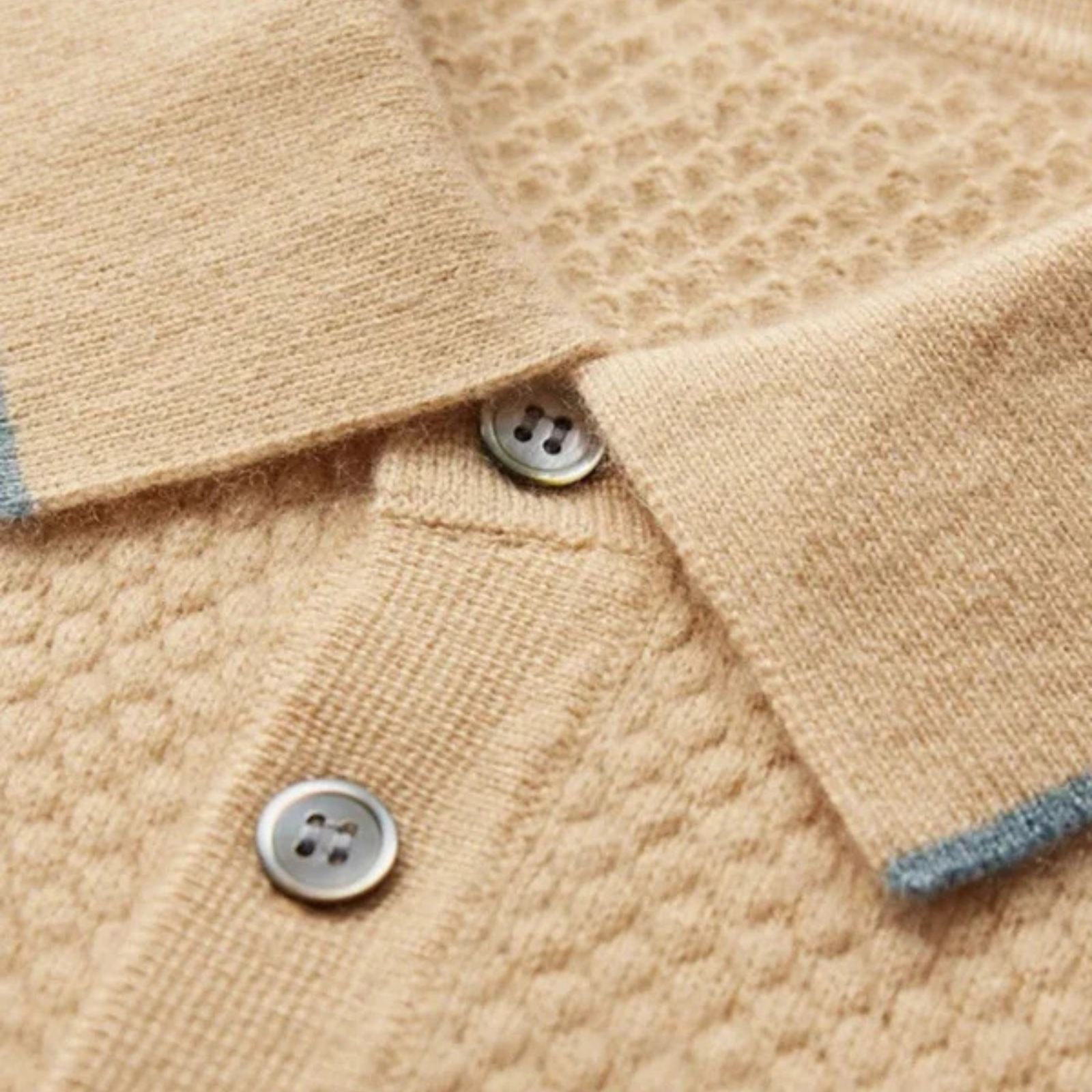 The Sorrento Two-Tone Cashmere Polo