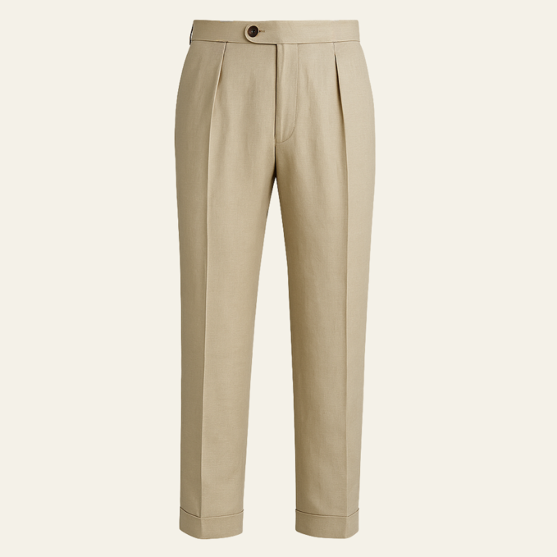 The Como Linen Pleated Trouser