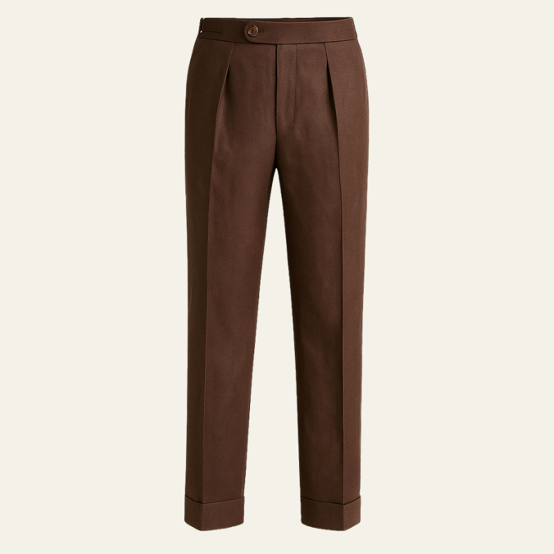 The Siena Linen Pleated Trouser