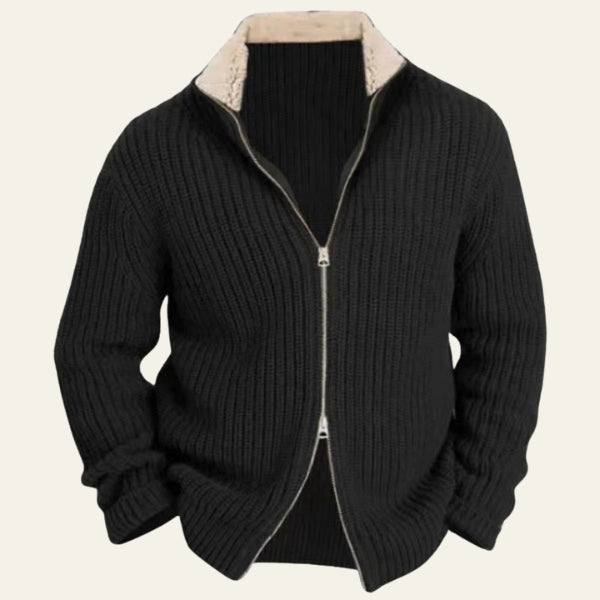 The Arvid Ribbed Wool Zip Sweater