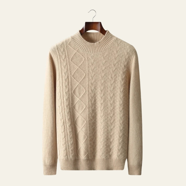 The Amalfi Merino Wool Cable Crew