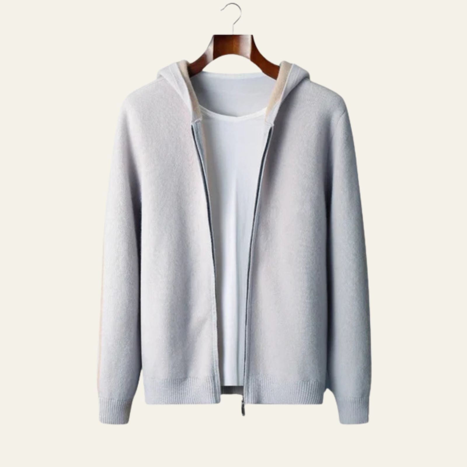 The Lucerne Cashmere Refined Zip Hoodie