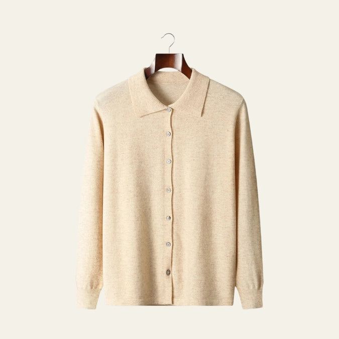 The Sorrento Merino Wool Polo Cardigan