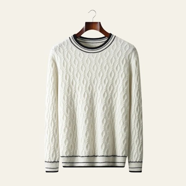 The Sorrento Merino Wool Cable Crew