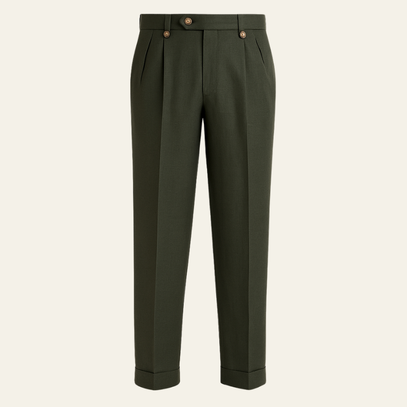 The Bellagio Linen Pleated Trouser