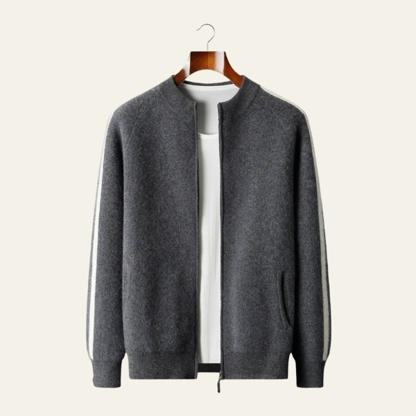The Stockholm Wool Track Zip Knit