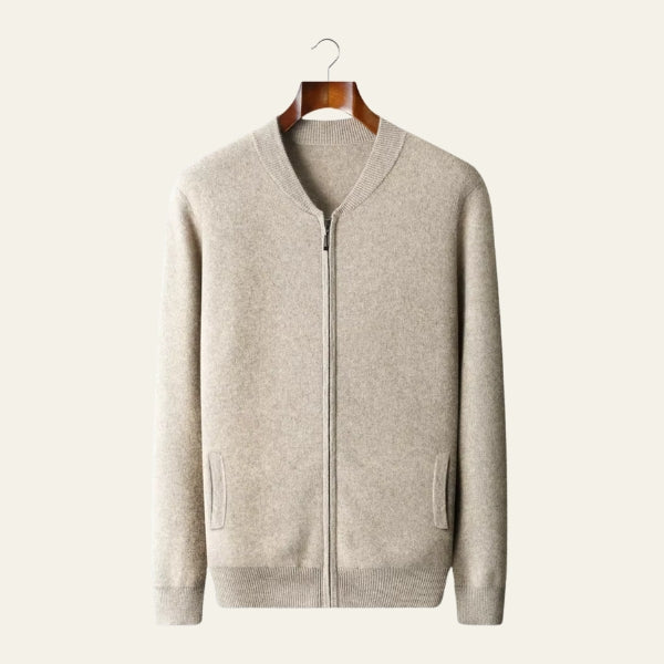 The Geneva Cashmere Zip Knit