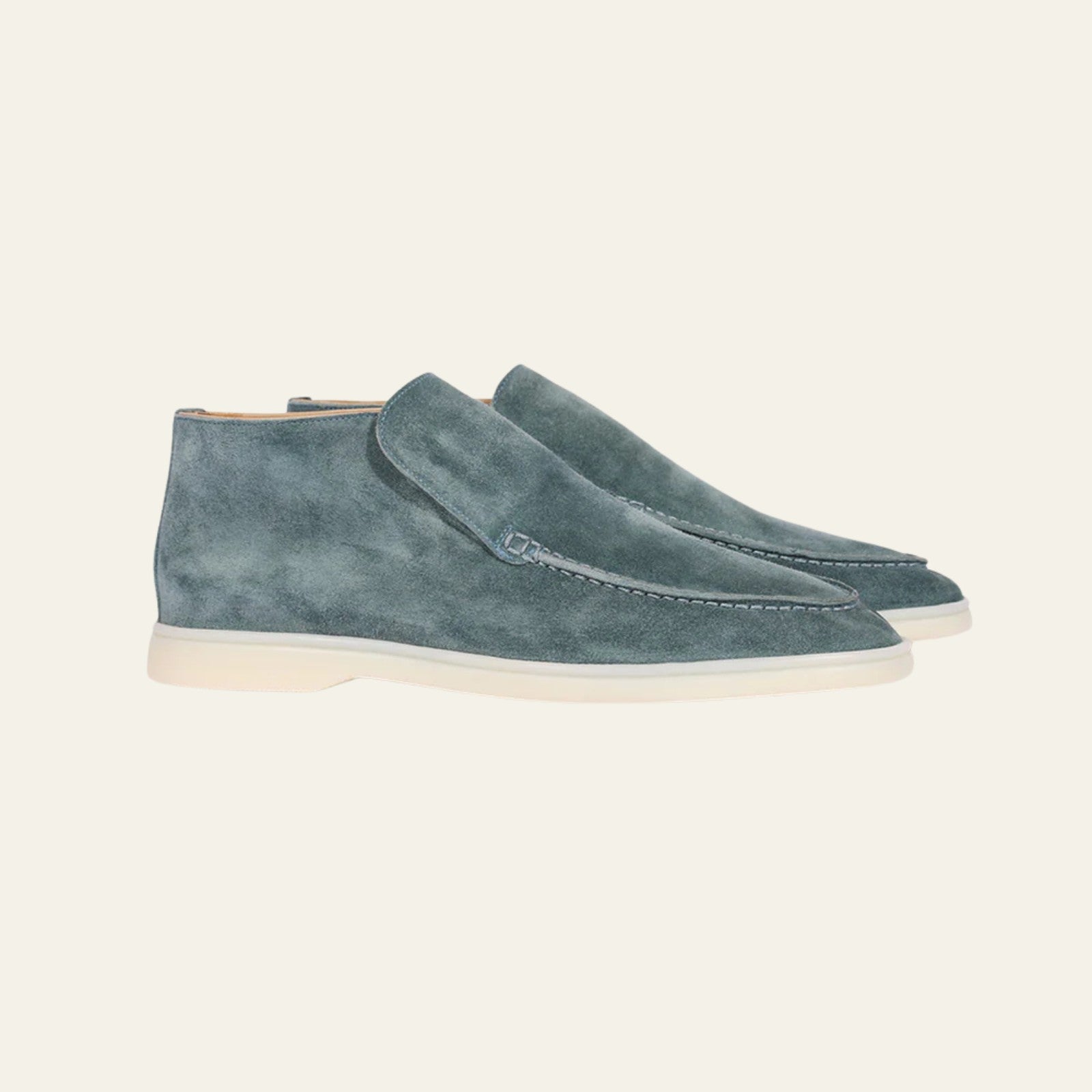 The Como Suede City Loafer in Petrol