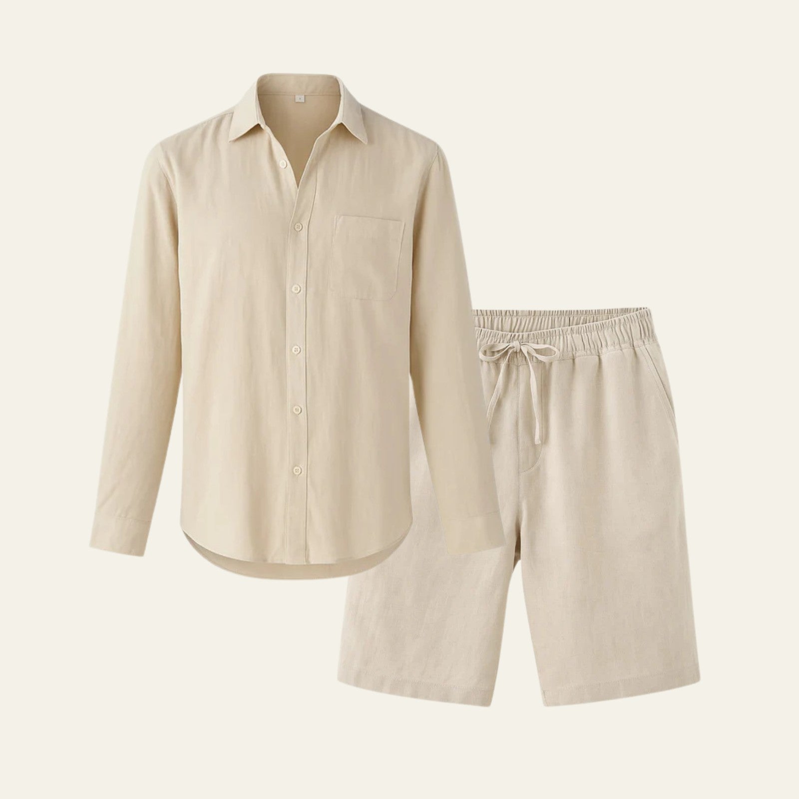 The Positano Linen Premium Shorts Set