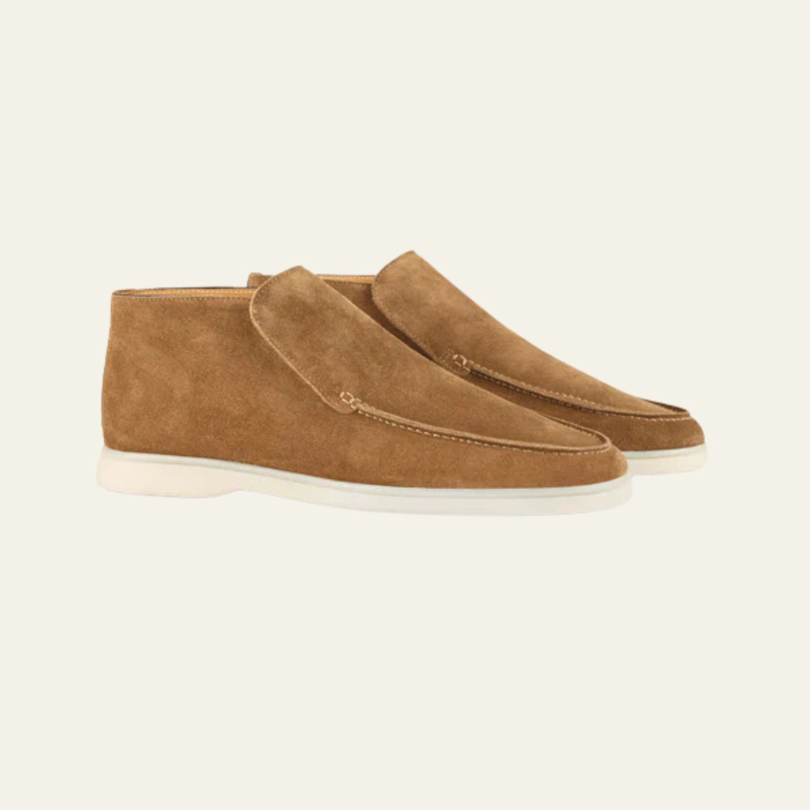 The Lyon Suede City Loafer in Light Beige