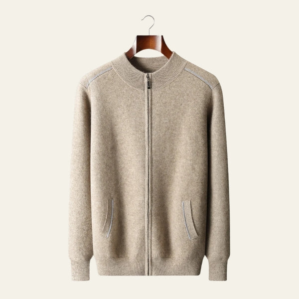 The Geneva Cashmere Zip Knit