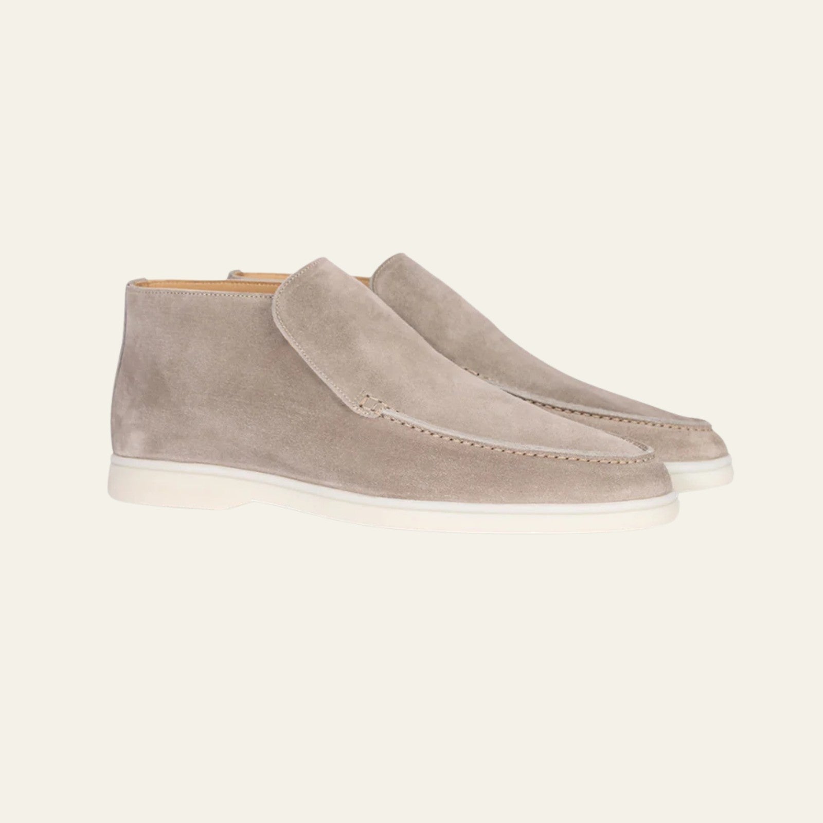 The Verona Suede City Loafer in Light Grey