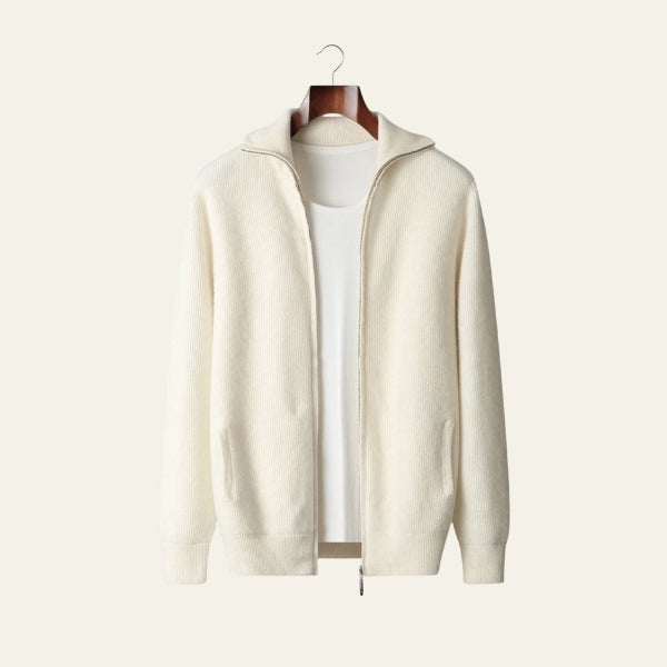 The Cortina Merino Wool Zip Knit