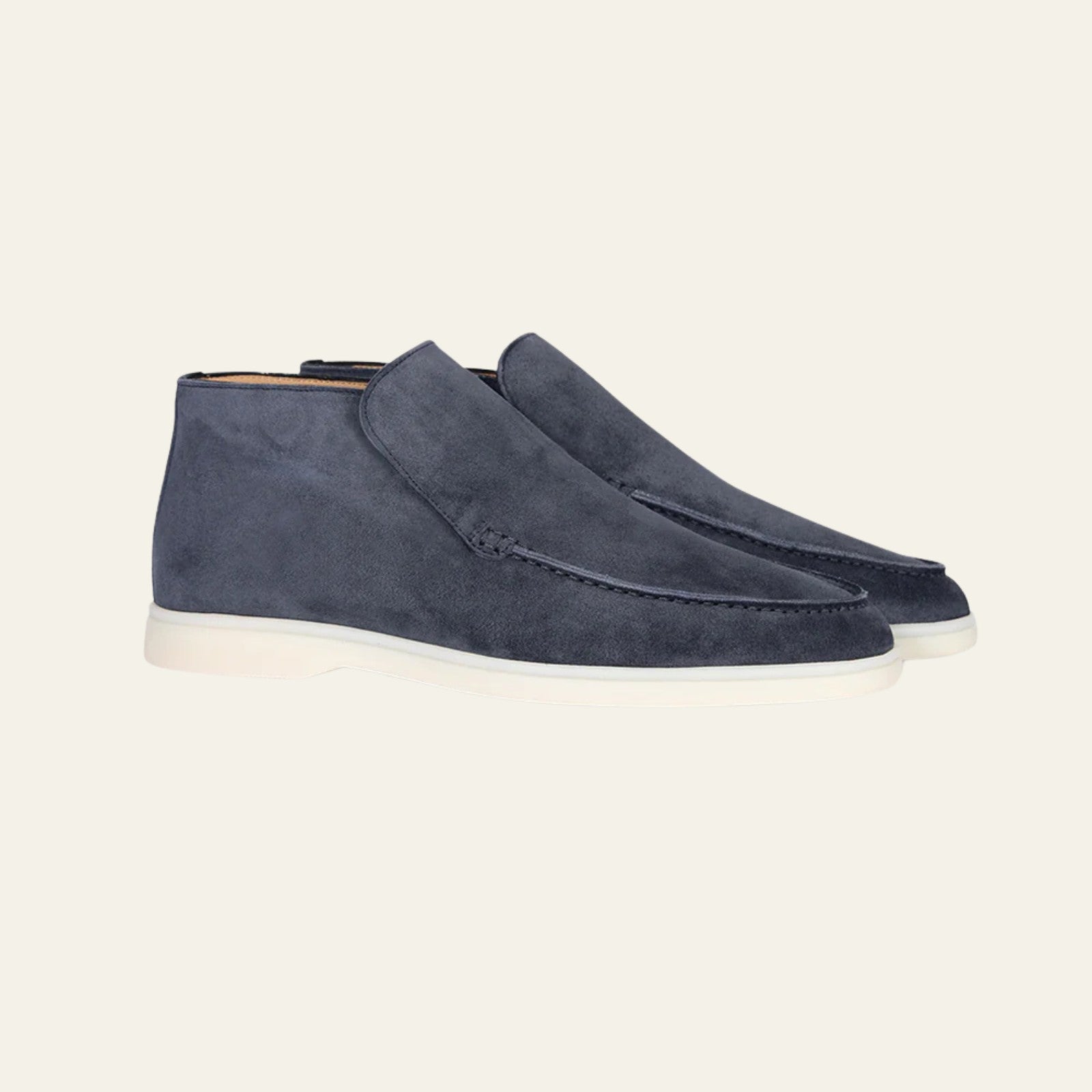 The Belluno Suede City Loafer in Steel Blue