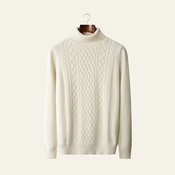 The St. Moritz Merino Wool Cable Turtleneck